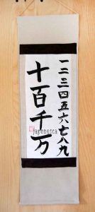 decoracion japonesa con los numeros en japones