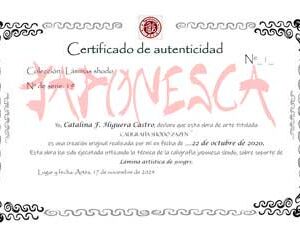 certificado de autenticidad diseño exclusivo