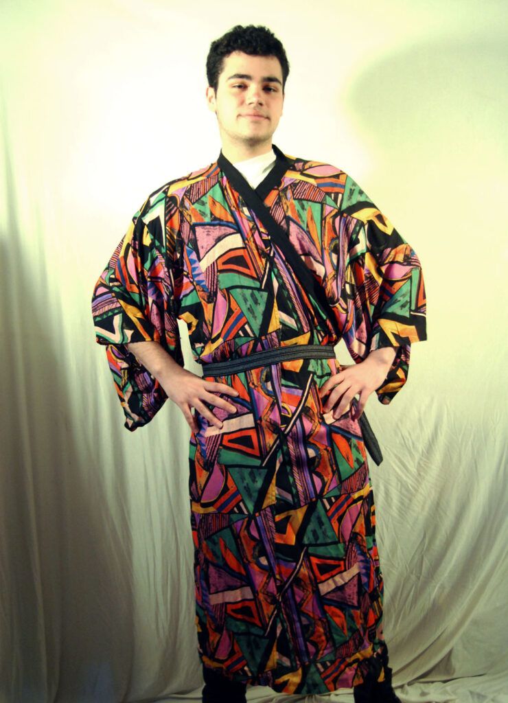 Kimono en tela de motivos étnicos